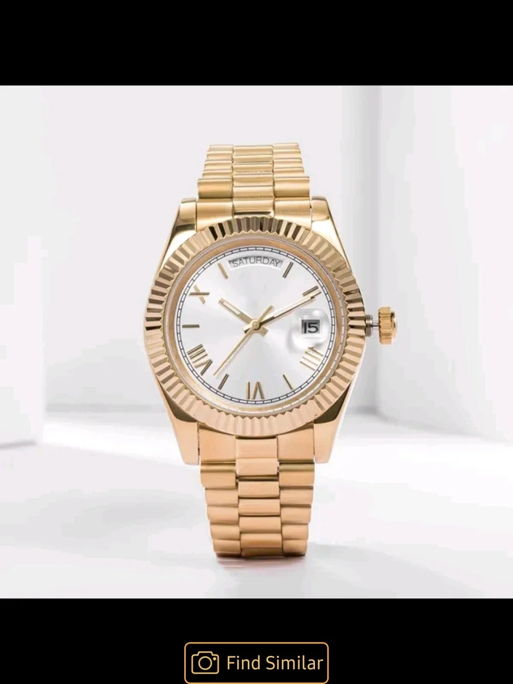 Others Follow Rose Gold Tone Watch with Brown Dial